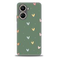 Realme C55 Kılıf HD Baskılı Kılıf - Soft Kalpler + Tam Ekran Koruyucu