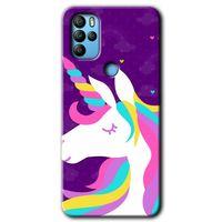 MRCİLETİSİM Omix X500 Kılıf HD Desen Baskılı Arka Kapak+Temperli Cam - Unicorn Sleep