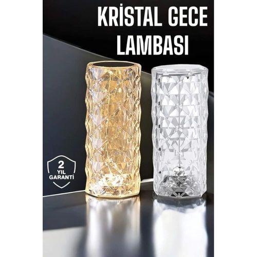 Gece Lambası Kristal Lamba Dokunmatik Şarjlı Hediyelik