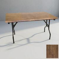 Dockers Banket Katlanır Masa (Werzalit, Allzalit. Vermodin Tabla 80x140) - Rustic Dark