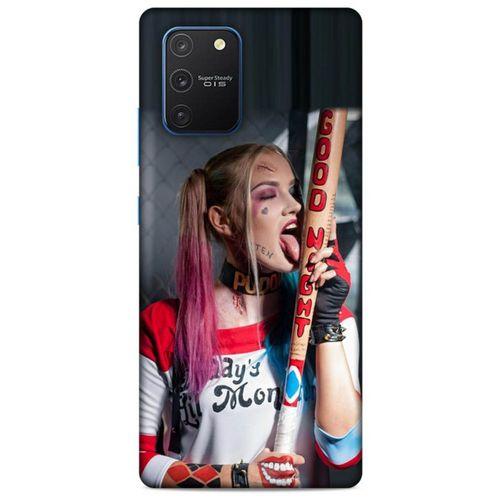 Samsung Galaxy S10 Lite Uyumlu Kılıf Harley Quinn (23) Ultra Koruma Kılıfı Kırmızı-menekşe