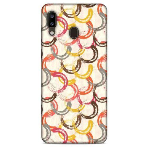 Samsung Galaxy A20 Kılıf Pastel Renkler (33) Hybrid Kılıf Kahverengi Turuncu