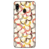 Samsung Galaxy A20 Kılıf Pastel Renkler (33) Hybrid Kılıf Kahverengi Turuncu