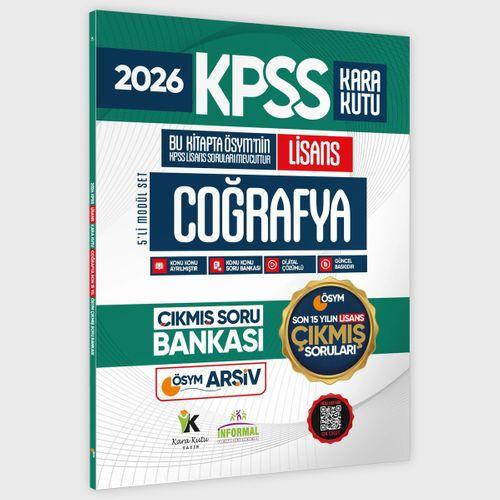 2026 FULLLisans KPSS Lisans Coğrafya Kara Kutu ÖSYM Çıkmış Soru Bankası Son 15 Yıl(Sadece Lisans)