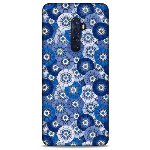 Oppo Reno 2 Uyumlu Kılıf Mavi Delisi (37) Silicone Cover Daireler