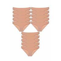 15 adet Süper Eko Set Likralı Kadın Slip Külot Ten