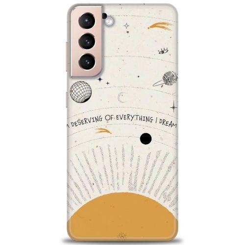 Samsung Galaxy S21 FE Kılıf HD Baskılı Kılıf - Evren + Tam Ekran Koruyucu