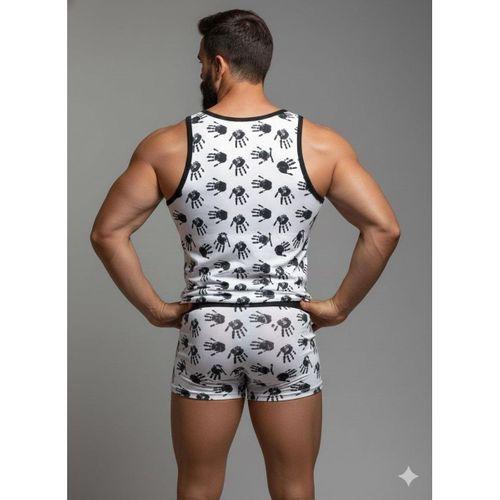 Erkek Desenli Tank Top Boxer Takım