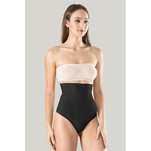 Kadın Ten Dikişsiz Eksta Yüksek Bel Silikon. Mideli String 1 Beden Inceltici Külot Korse