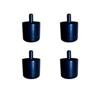 Silindir Plastik Ayak Geçmeli Pimli - 50MM - Siyah 12MM HKS278 - 4 Adet