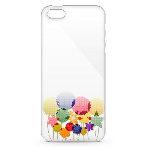 Apple iPhone SE Kılıf Konfeti Yıldızlar Arka Kapak Koruma Desenli Full Koruyucu