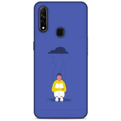 Oppo A31 Kılıf Depresyon (21) Koruyucu Kapak Kahve Gold