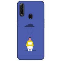 Oppo A31 Kılıf Depresyon (21) Koruyucu Kapak Kahve Gold
