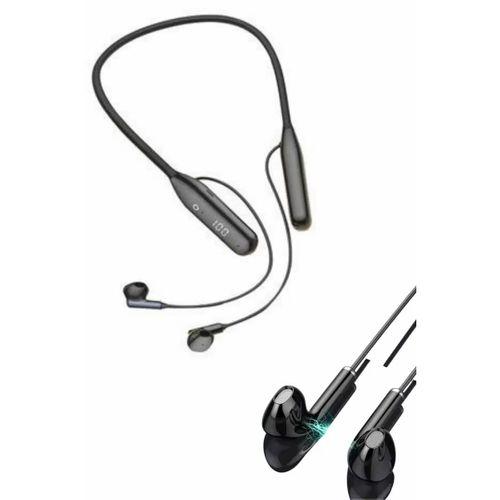 Boyun Bantlı Kablolu Yüksek Ses Kaliteli Bluetooth Kulaklık Uzun Pil Ömrü 100 Saat Sarj