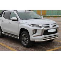 Mitsubishi L200 Uyumlu Ön Tampon Koruma Demiri Krom Tekli Bıyık 2007+ Pst19 Parça