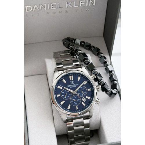 Daniel Klein Erkek Kol Saati 30 Metre Suya Dayanıklı Çelik Kordon + Bileklik Hediyeli VS.BLKT.0818