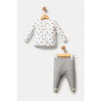 Tiffany African Animals Hırka 2'li Takım 32135 Beyaz