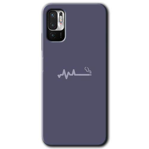Poco M3 Pro Kılıf HD Desen Baskılı Arka Kapak + Temperli Cam - Sigara Zararlıdır