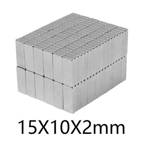 5 Adet 15x10x1 5 Mm Köşeli Neodyum Mıknatıs N35 Magnet Dayanıklı Nikel Kaplama