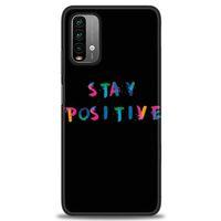 Xiaomi Redmi Note 9 4G Kılıf HD Baskılı Kılıf - Stay Positive + Tam Ekran Koruyucu