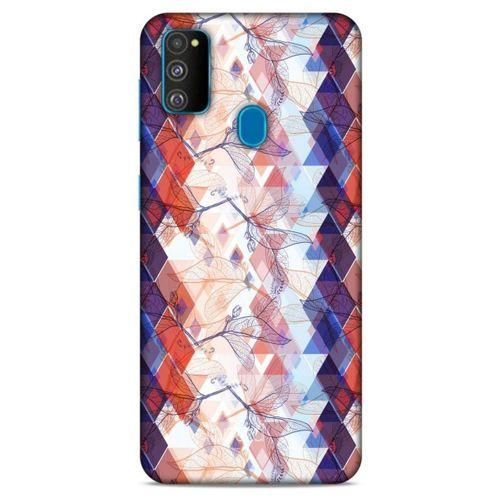 Samsung Galaxy M30s Kılıf Pastel Renkler (3) Kapak Kırmızı Lacivert