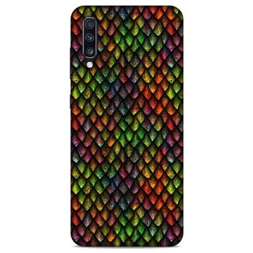 Samsung Galaxy A70s Kılıf Dragons (6) Silikon Kılıf Ejderha Skin Çok Renkli