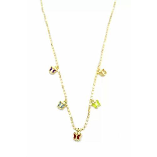 Ezme Zincir Charm Kolye - Altın