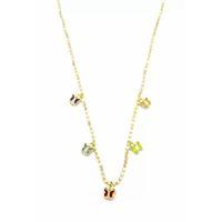 Ezme Zincir Charm Kolye - Altın