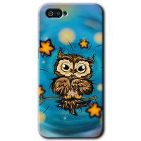 Realme C2 Kılıf HD Desen Baskılı Arka Kapak - Owl Bird Stars + Kırılmaz Cam