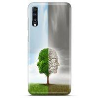 General Mobile GM 20 Kılıf Depresyon (35) Fit Design Kılıf Toz Pembe Lacivert