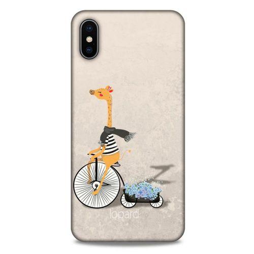 Apple iPhone XS Max Kılıf FunnyMaX (17) Tasarım Kılıf Bej Zürafa