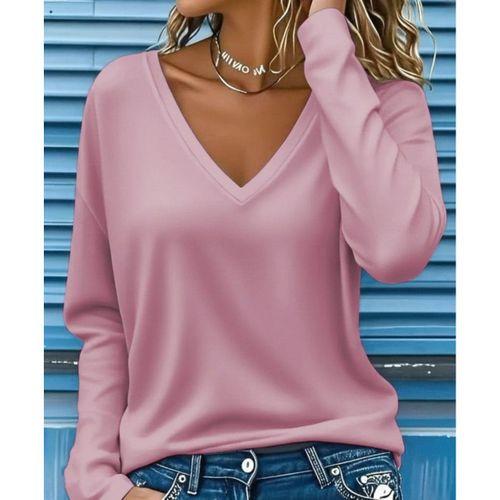 Kadın Uzun Kollu V Yakalı Dalgıç Bluz