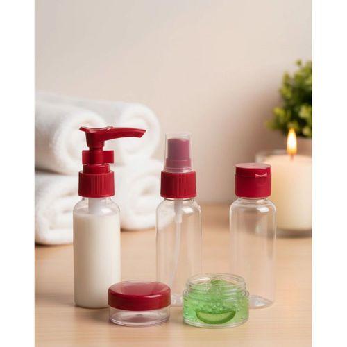 Kompakt 5’li Seyahat Şişesi Seti Şeffaf Kozmetik Kaplar