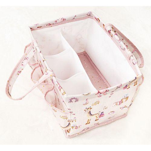 7'li Yenidoğan Hastane Çıkış Organizer Set - Bölmeli Bebek Bakım Çantası - 6 Parça Valiz İçi Düzenleyici (Pembe)