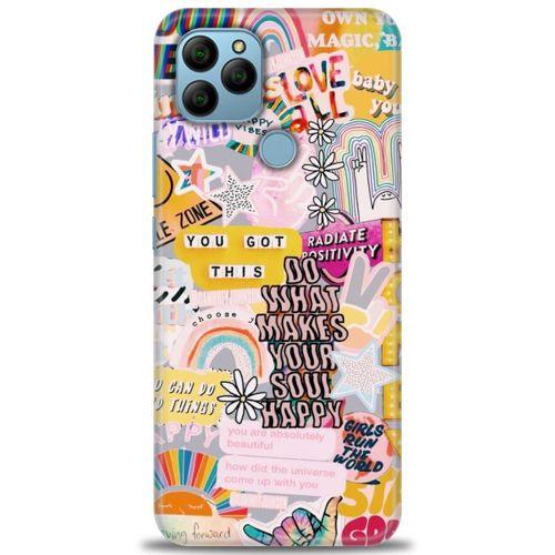 General Mobile GM 22 Kılıf HD Baskılı Kılıf - Good Vibes + Tam Ekran Koruyucu