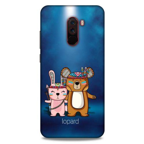 Xiaomi Pocophone F1 Kılıf FunnyMaX (2) Kabı Lacivert Beyaz