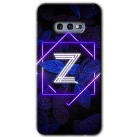 Potkal Hediye Fabrikası Samsung Galaxy S10e Kılıf HD Desen Baskılı Arka Kapak - Dark Neon Yaprak Z Harfi