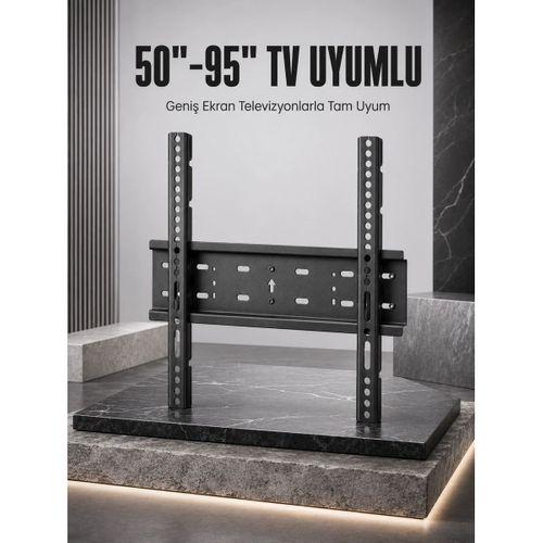 Tv Duvar Askı Atı 50-95 İnç Uyumlu Güvenli Sabit Montaj