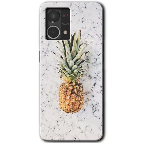 Potkal Hediye Fabrikası Oppo Reno 7 4G Kılıf HD Desen Baskılı Arka Kapak - Ananas
