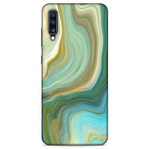 Mermer Desenli (23) Tema Ultra Koruma Kılıfı Su Yeşili Samsung Galaxy A70s Kılıf