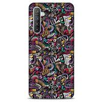Graffitix (4) Desenli Silikon Kapak Oppo Realme XT Kılıf