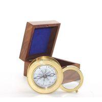 Ahşap Kutulu Pirinç Mercekli Pusula 16040