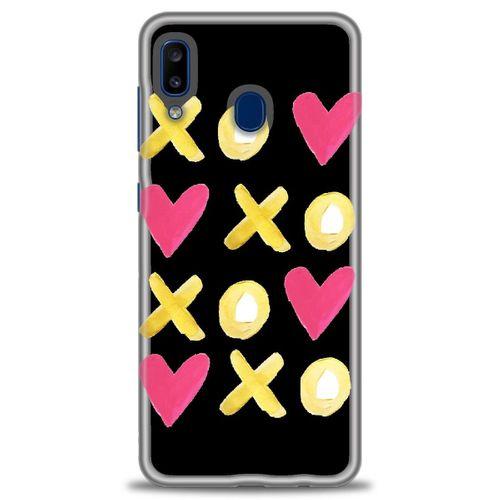 Samsung Galaxy A30 Kılıf HD Baskılı Kılıf - XOXOXO + Tam Ekran Koruyucu