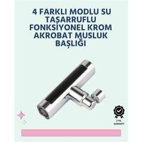 Krom Kaplamalı Çok Fonksiyonlu Musluk Başlığı | Paslanmaz Malzeme