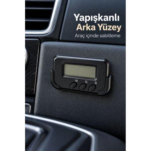 Alarmlı Dijital Araba Saati Takvim Ve Kronometre Özellikli
