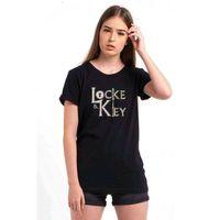 And Key All Keys LockeKey TT Baskılı Siyah Kadın Tshirt