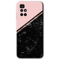 Redmi 10 Kılıf HD Desen Baskılı Arka Kapak - Yarım Mermer + Kırılmaz Cam