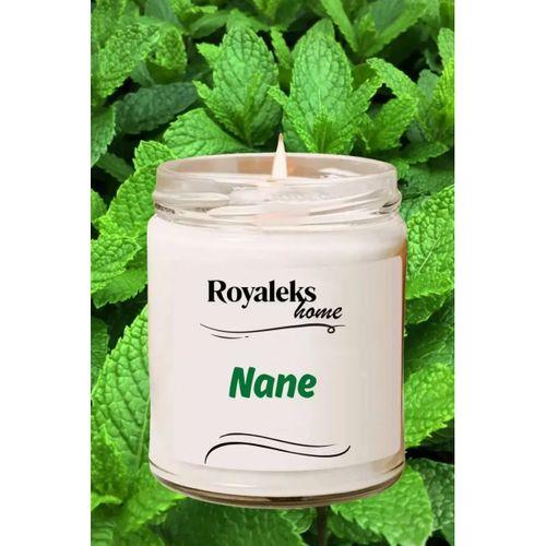 Doğal Özel Seri Kokulu Dekoratif Kavanoz Mum 210 cc - Nane Esansı - RYL