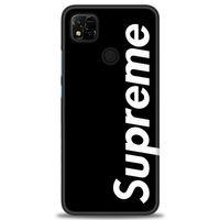 Xiaomi Redmi 10A Kılıf HD Baskılı Kılıf - Supreme Siyah + Tam Ekran Koruyucu