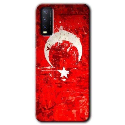 Vivo Y11s Kılıf HD Desen Baskılı Arka Kapak - Albayrak 2 + Kırılmaz Cam